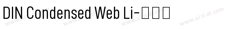 DIN Condensed Web Li字体转换